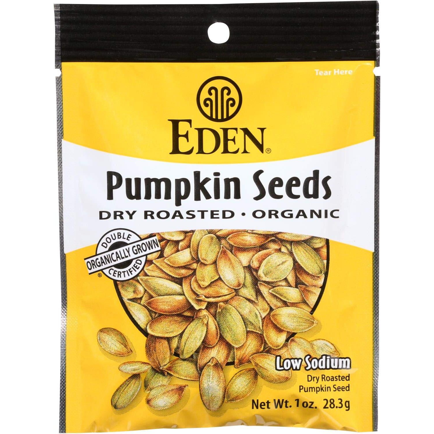 Eden Foods Organic Pocket Snacks - Pumpkin Seeds - Dry Roasted And Salted - 1 Oz - case Of 12(D0102H5KW3T)