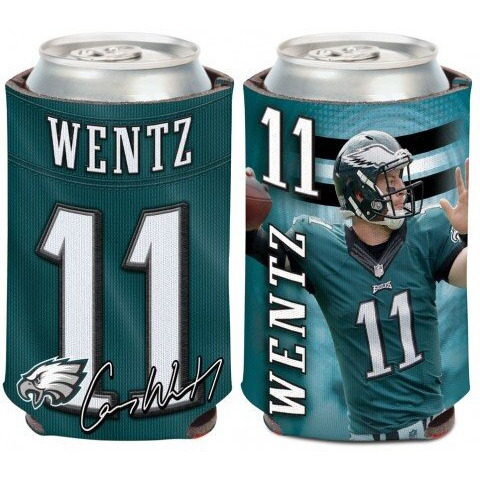 Philadelphia Eagles Can Cooler Carson Wentz Design CO