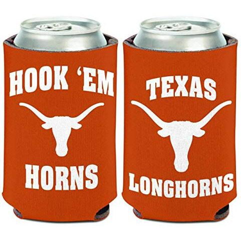 Texas Longhorns Can Cooler Slogan Design Special Order