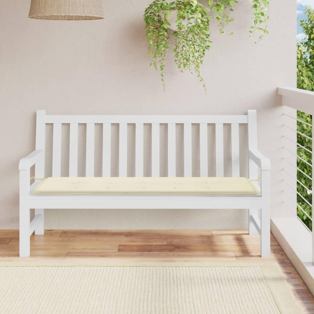 vidaXL Garden Bench Cushion Cream 59.1&quotx19.7&quotx1.2"