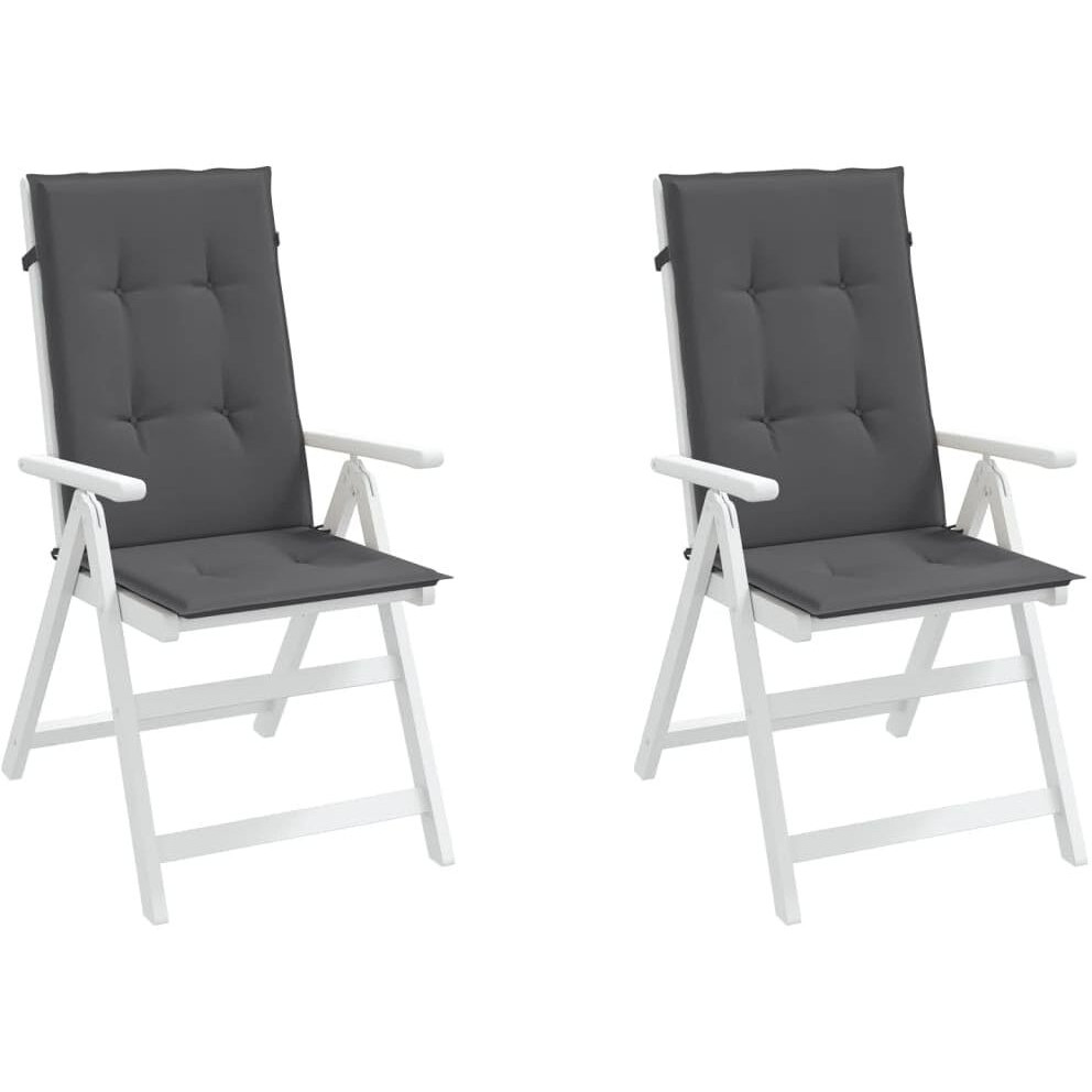 vidaXL Garden Chair Cushions 2 pcs Anthracite 47.2&quotx19.7&quotx1.2"