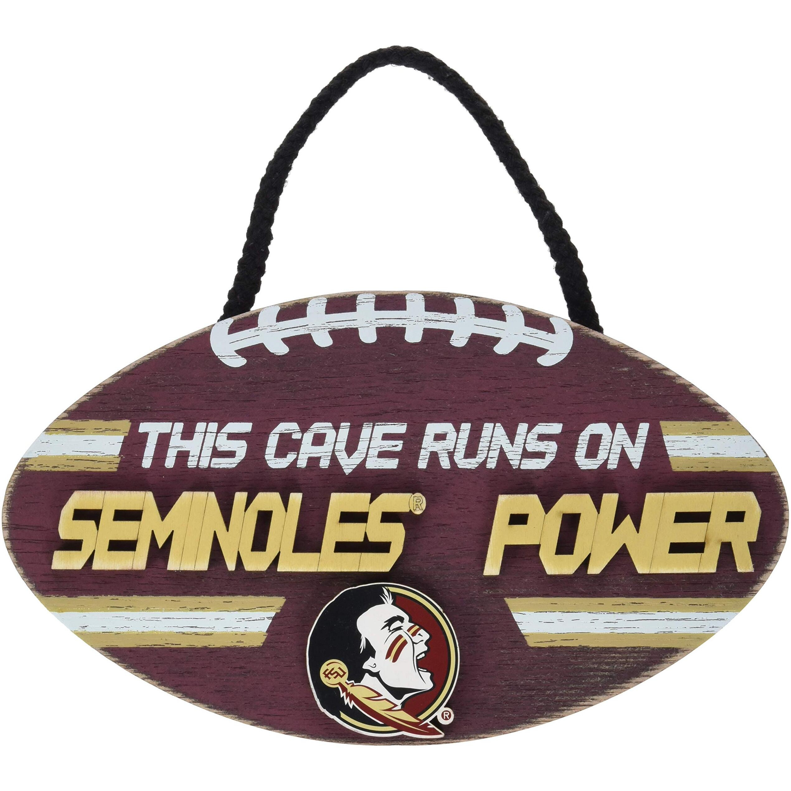 Florida State Seminoles Sign Wood Football Power Design