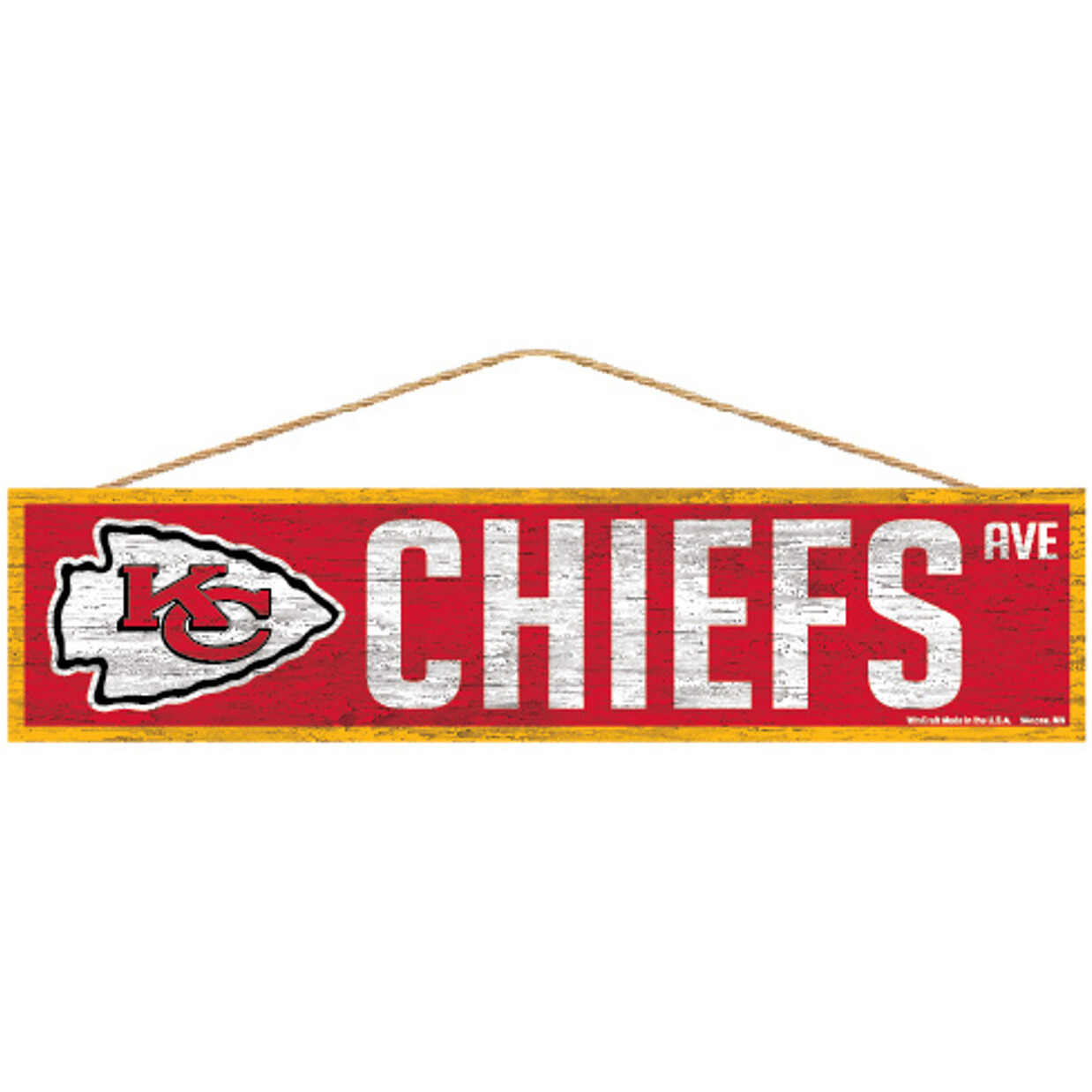 Kansas City Chiefs Sign 4x17 Wood Avenue Design