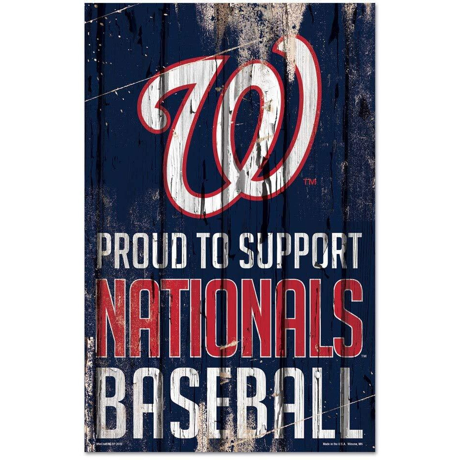 Washington Nationals Sign 11x17 Wood Proud to Support Design - Special Order
