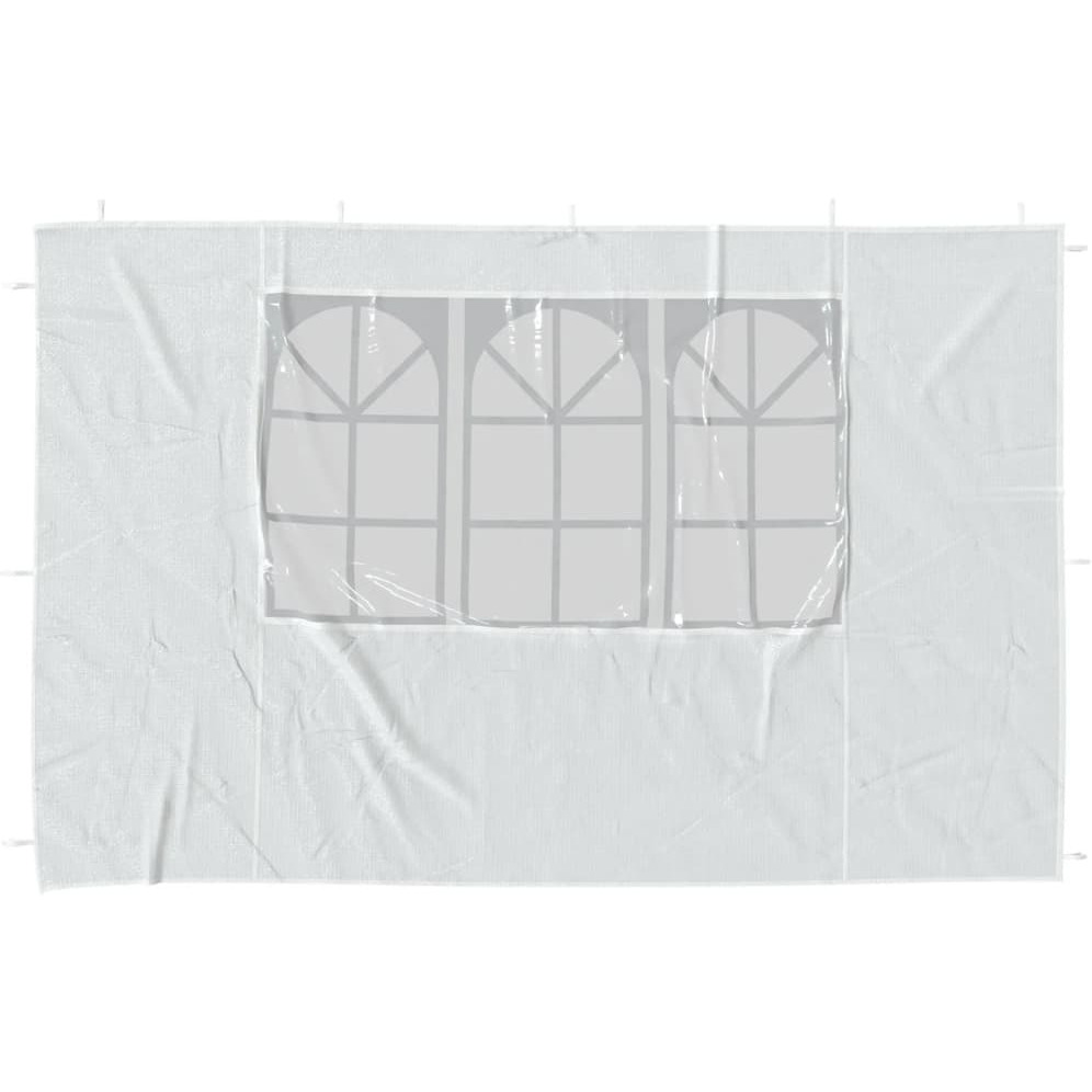 vidaXL Party Tent Sidewall 2 pcs with Window PE White