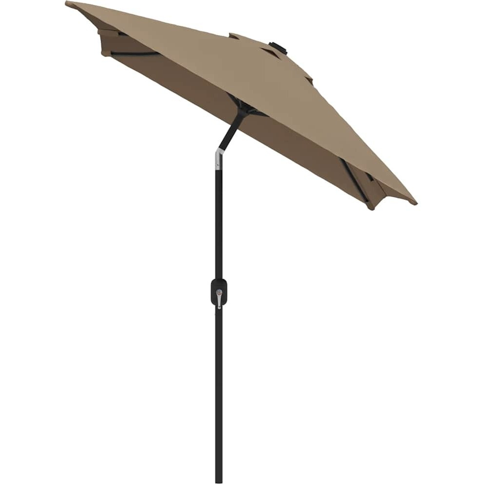 vidaXL Outdoor Parasol with Metal Pole 118&quotx78.7" Taupe