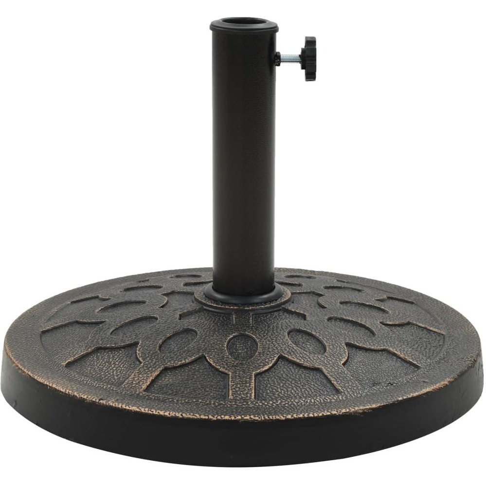 vidaXL Parasol Base Round Polyresin 28.7 lb Bronze