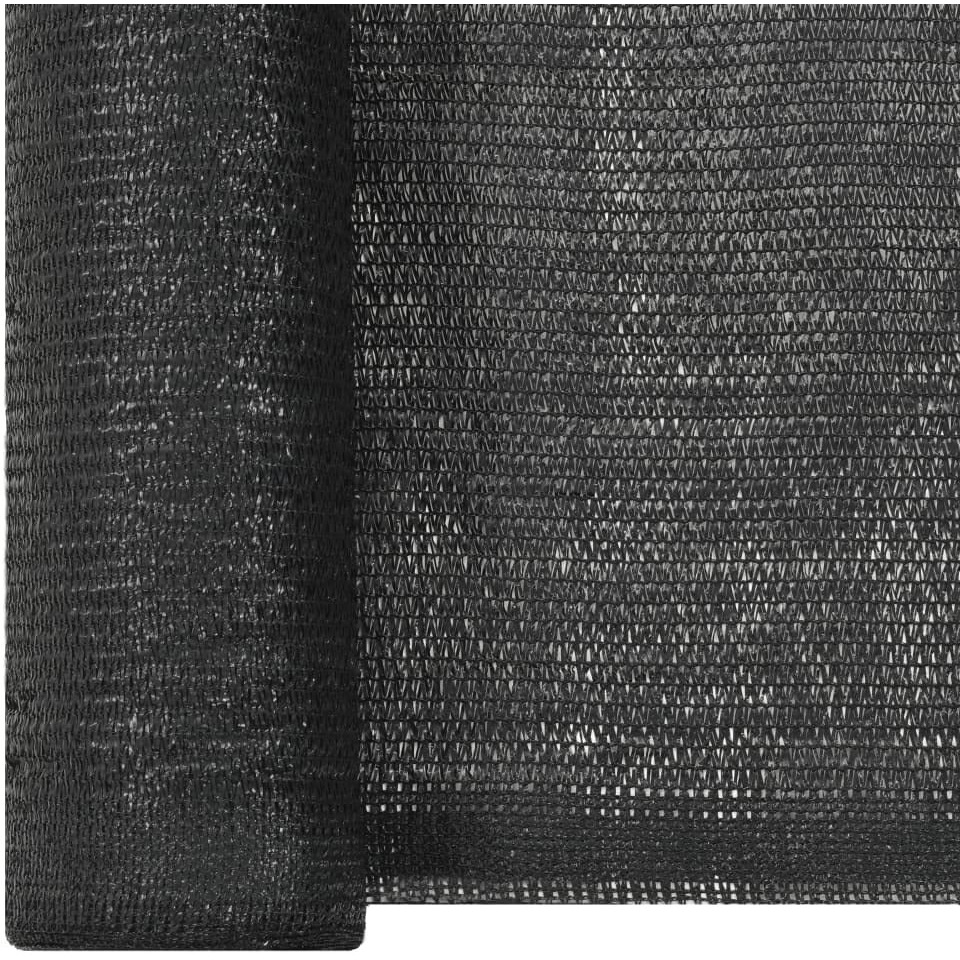vidaXL Privacy Net HDPE 6.6'x32.8' Black