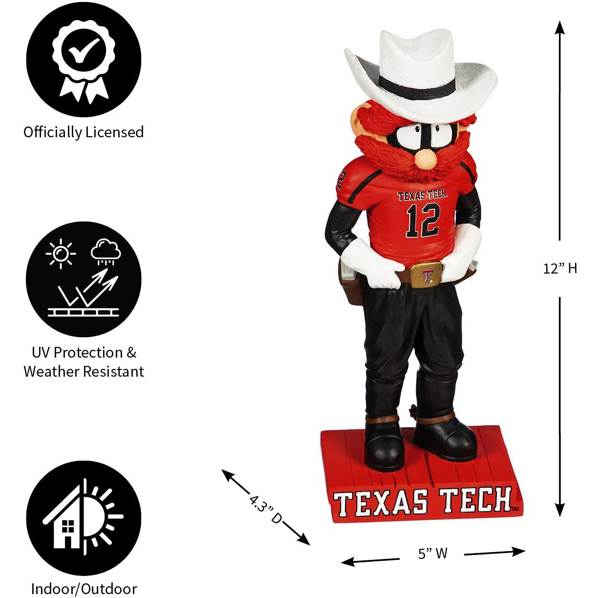 Texas Tech Red Raiders Garden Statue Mascot Design - Special Order