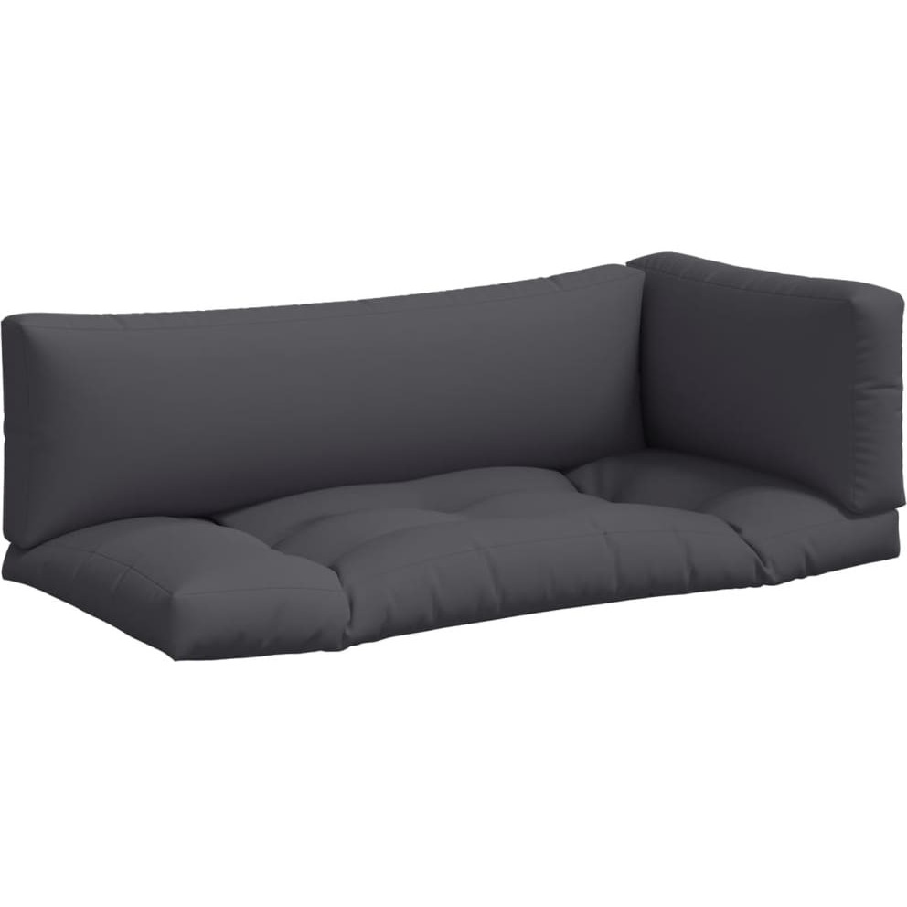 vidaXL Pallet Cushions 3 pcs Gray Polyester