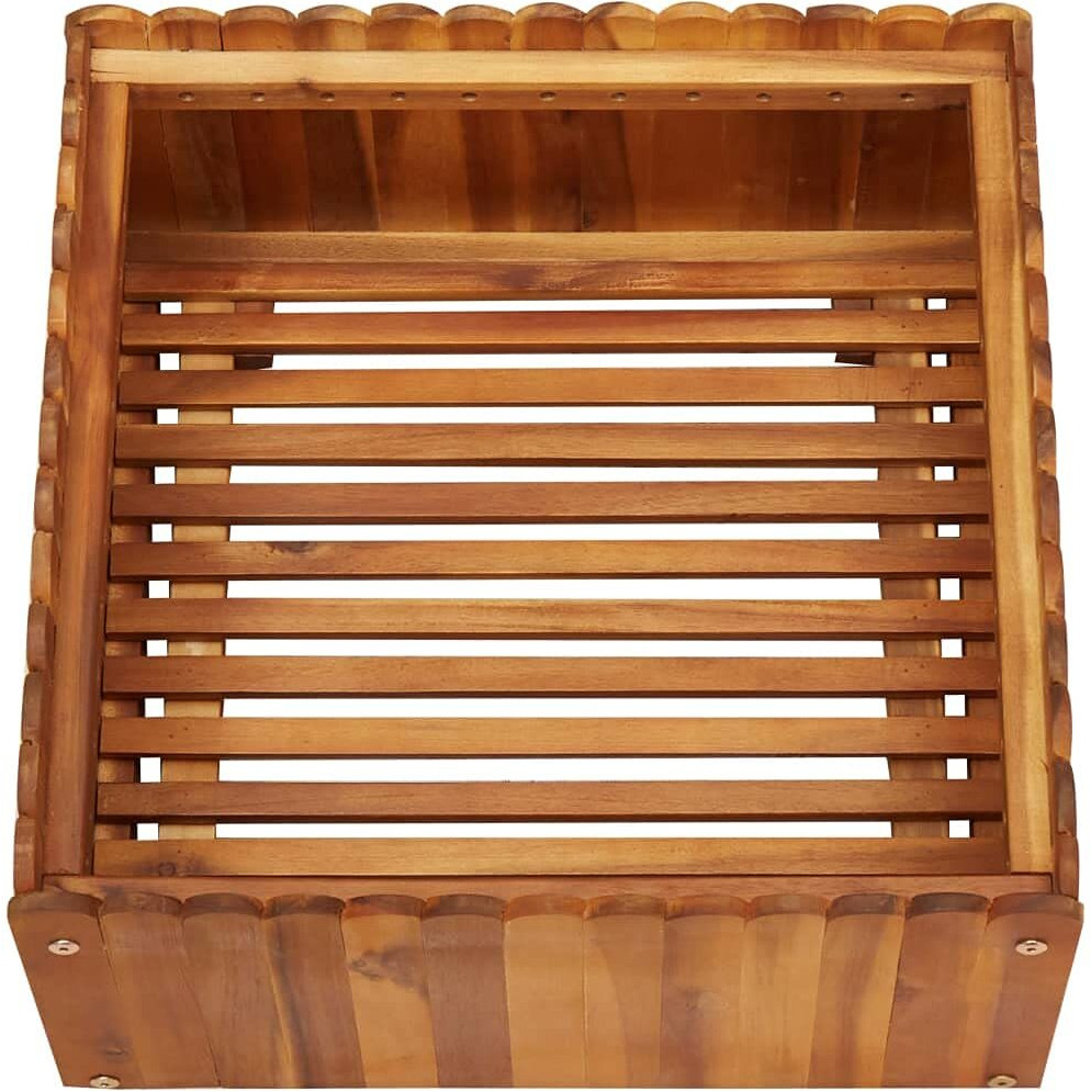 vidaXL Garden Raised Bed 19.6&quotx19.6&quotx9.8" Solid Acacia Wood