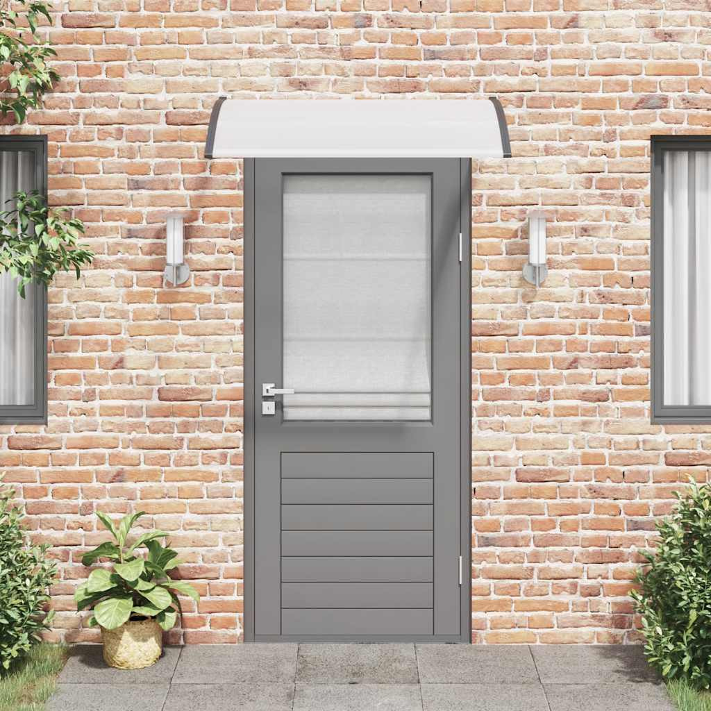 vidaXL Door Canopy Black and Transparent 47.2&quotx31.5" PC