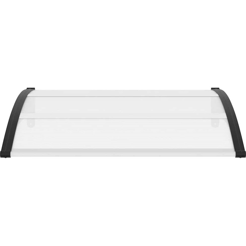 vidaXL Door Canopy Black and Transparent 47.2&quotx31.5" PC