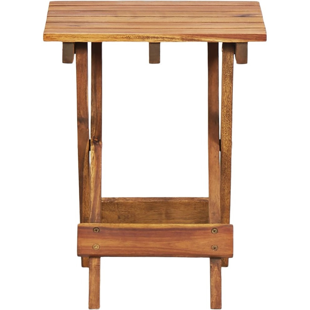 vidaXL Plant Stand 11.8&quotx11.8&quotx15" Solid Acacia Wood