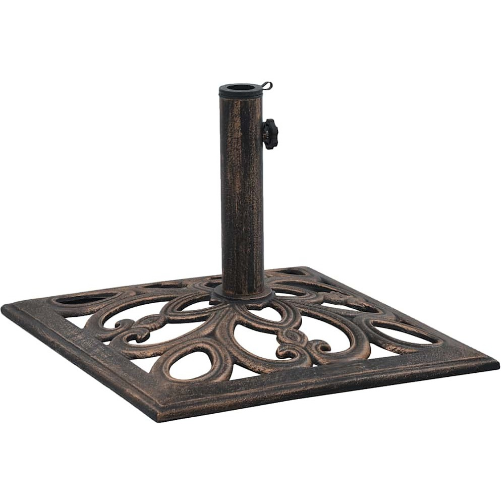 vidaXL Umbrella Base Bronze 26.5 lbs 19.3" Cast Iron
