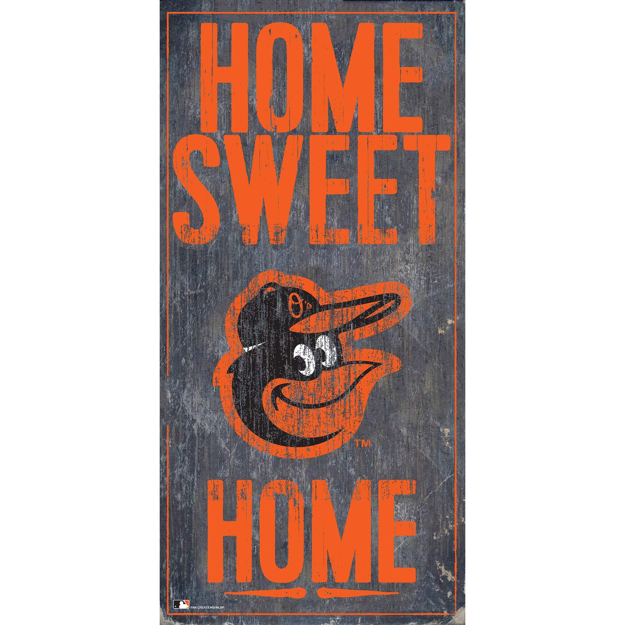 Baltimore Orioles Sign Wood 6x12 Home Sweet Home Design Special Order