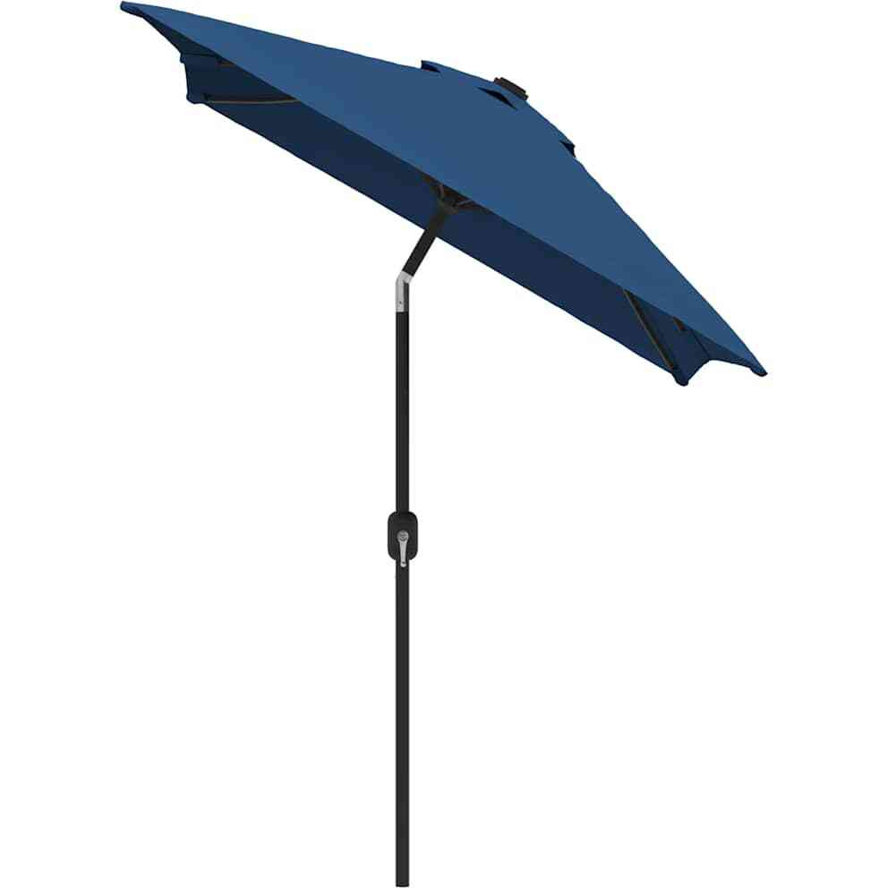 vidaXL Outdoor Parasol with Metal Pole 118&quotx78.7" Azure