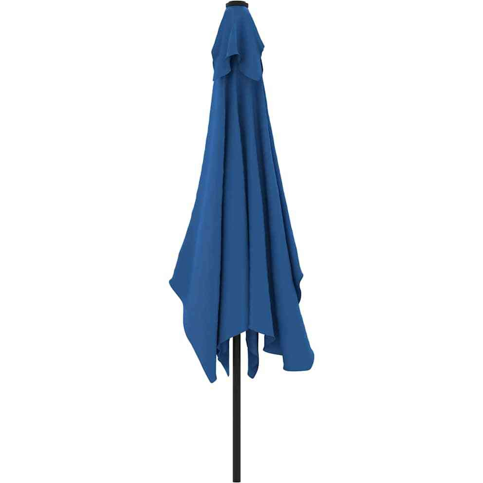vidaXL Outdoor Parasol with Metal Pole 118&quotx78.7" Azure