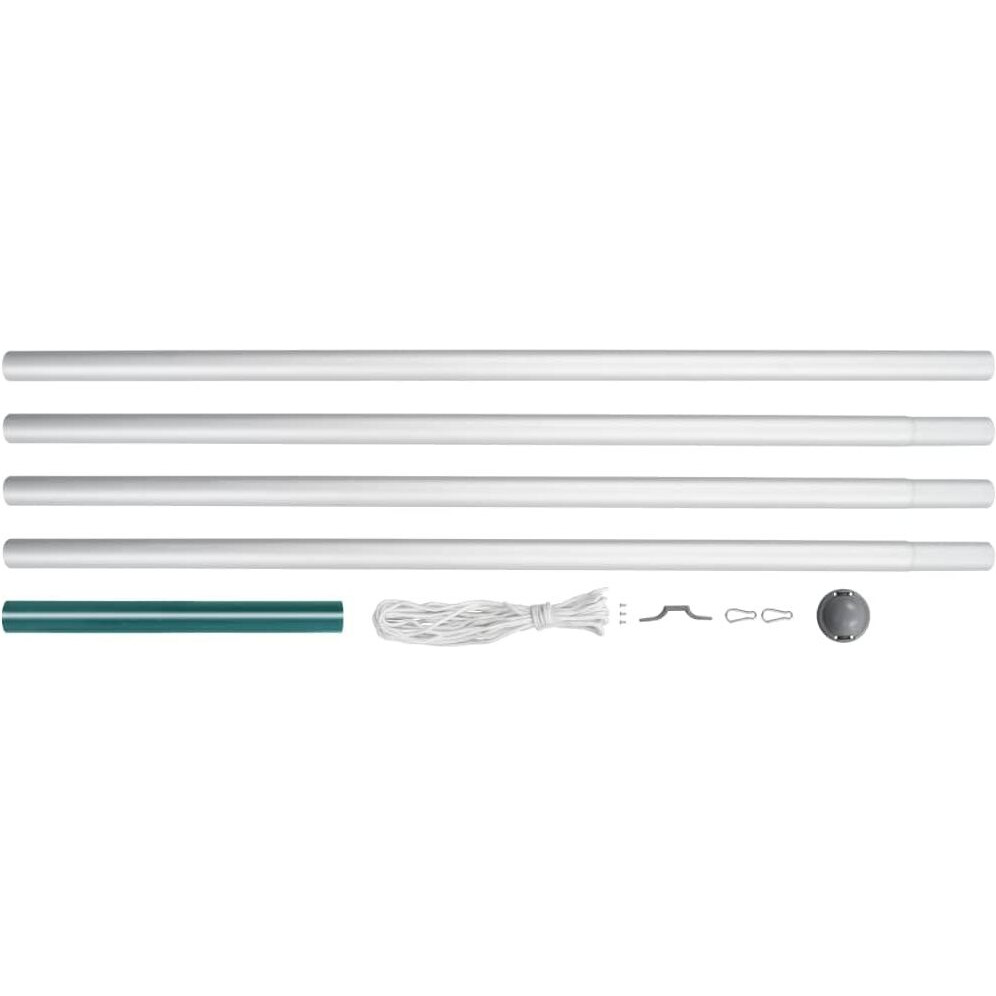 vidaXL Sectional Flagpole Aluminum 20.3'