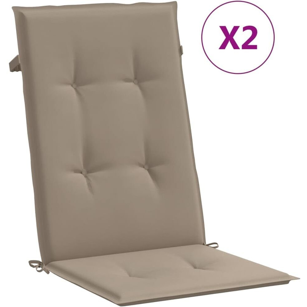 vidaXL Garden Chair Cushions 2 pcs Taupe 47.2&quotx19.7&quotx1.2"