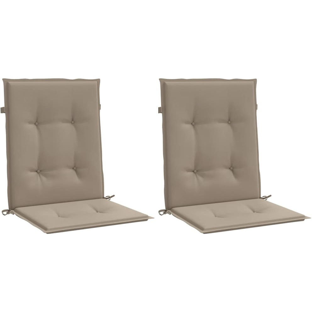 vidaXL Garden Chair Cushions 2 pcs Taupe 39.4&quotx19.7&quotx1.2"
