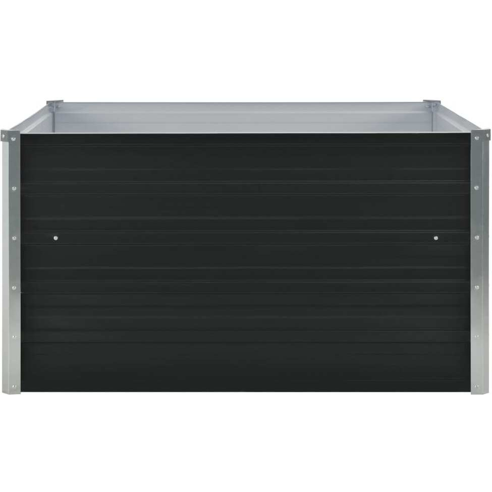 vidaXL Raised Garden Bed 39.4&quotx39.4&quotx17.7" Galvanized Steel Anthracite