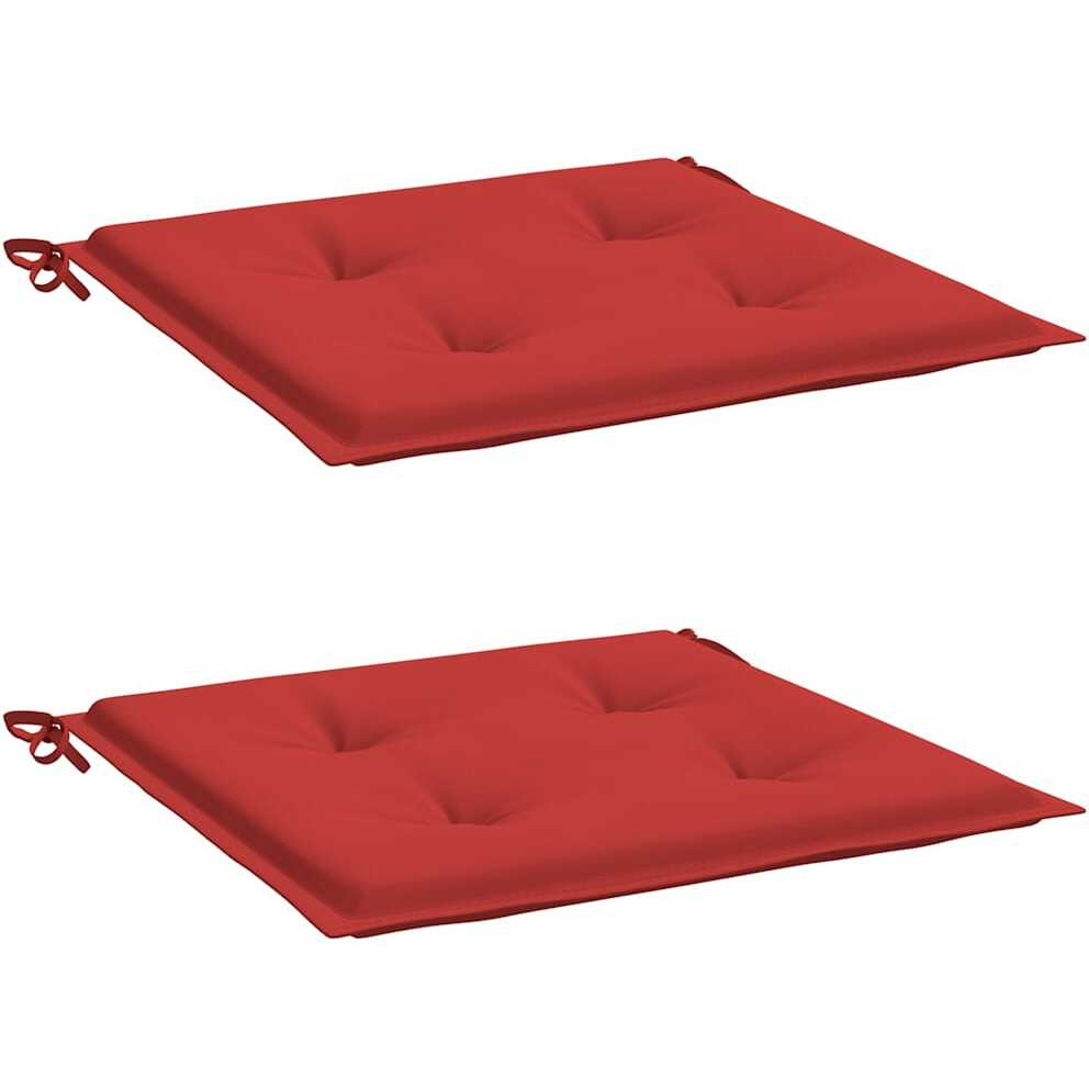 vidaXL Garden Chair Cushions 2 pcs Red 19.7&quotx19.7&quotx1.2"