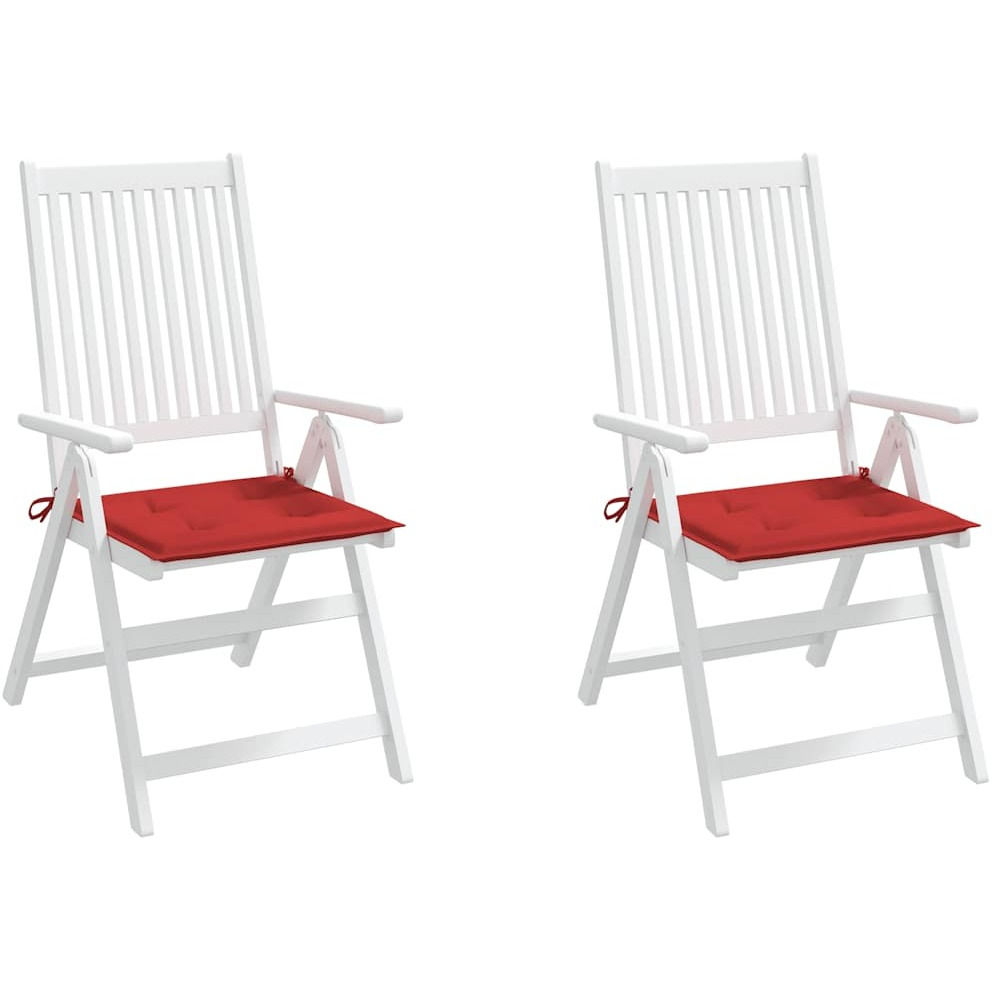 vidaXL Garden Chair Cushions 2 pcs Red 19.7&quotx19.7&quotx1.2"