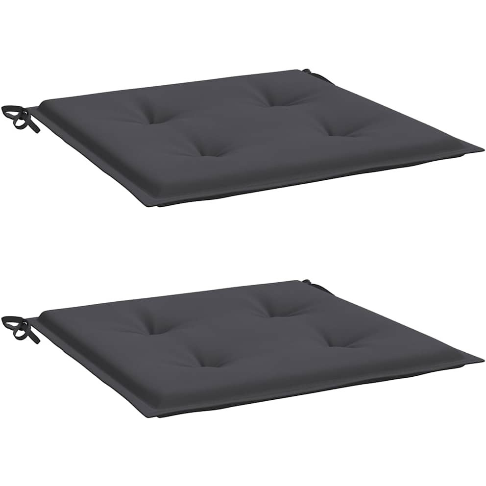 vidaXL Garden Chair Cushions 2 pcs Anthracite 19.7&quotx19.7&quotx1.2"