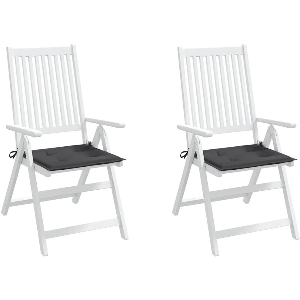 vidaXL Garden Chair Cushions 2 pcs Anthracite 19.7&quotx19.7&quotx1.2"