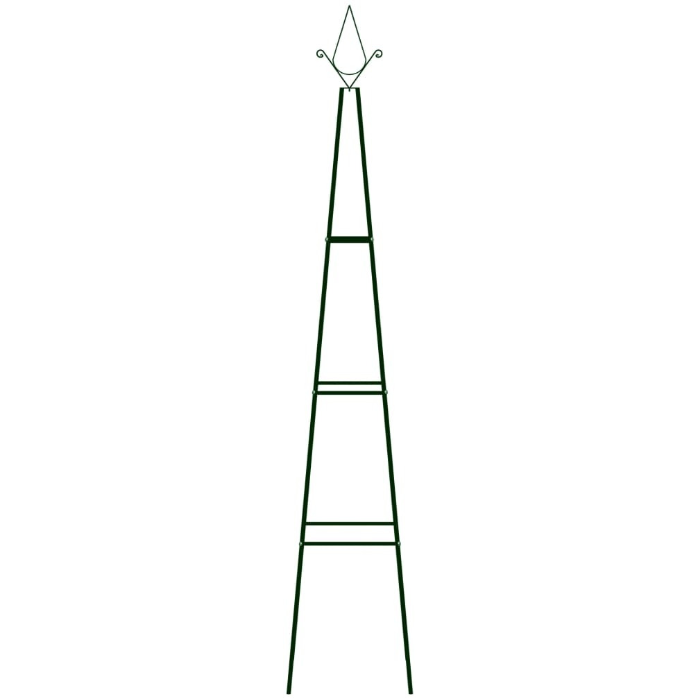 vidaXL Garden Climbing Plant Racks 2 pcs Dark Green 13.8&quotx13.8&quotx76.8" Iron