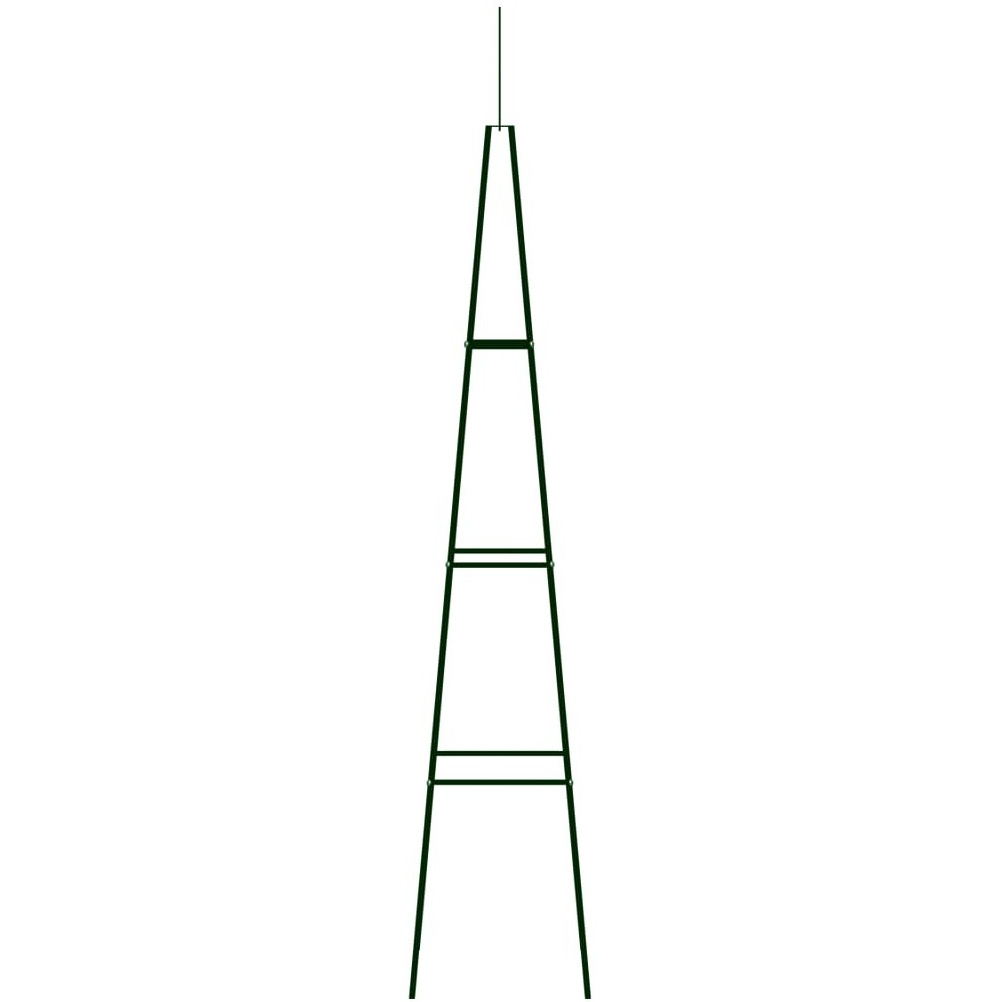 vidaXL Garden Climbing Plant Racks 2 pcs Dark Green 13.8&quotx13.8&quotx76.8" Iron