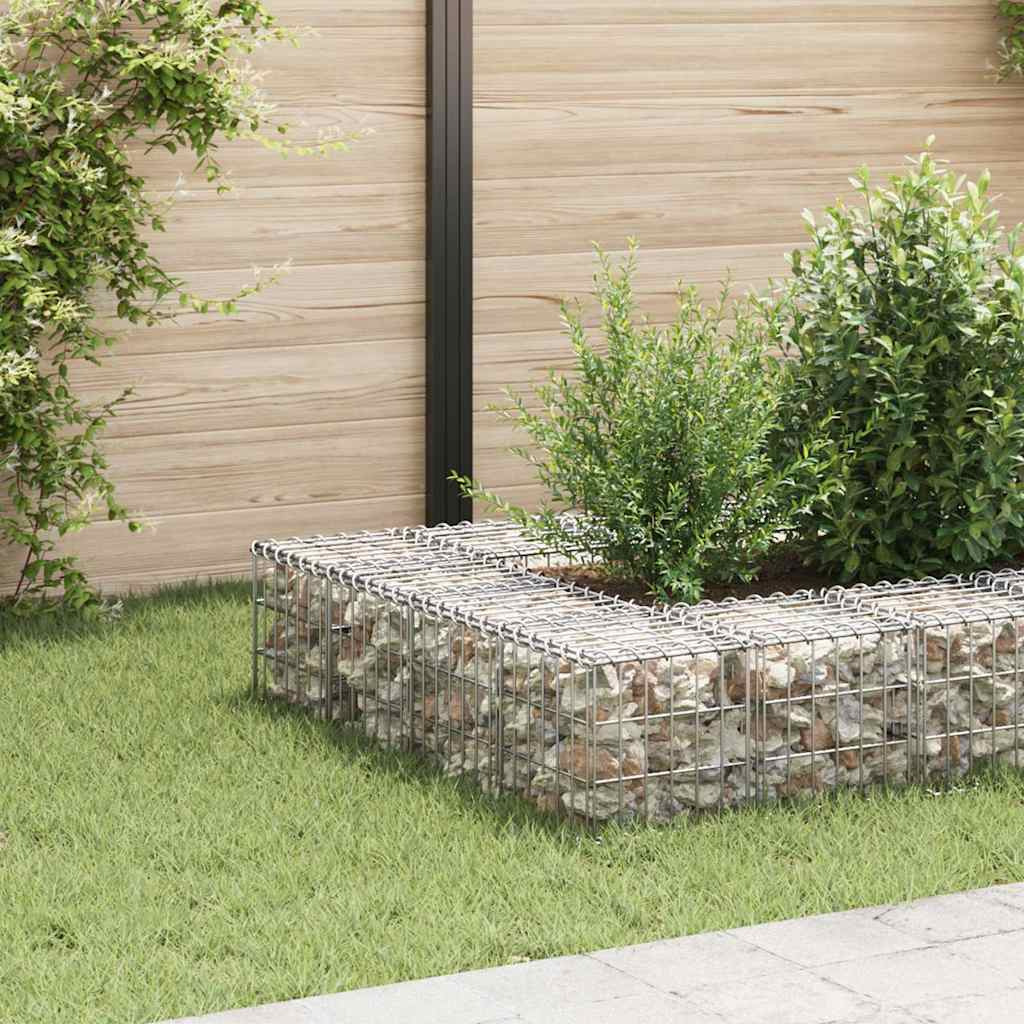 vidaXL Cube Gabion Raised Bed Steel Wire 11.8&quotx11.8&quotx11.8"
