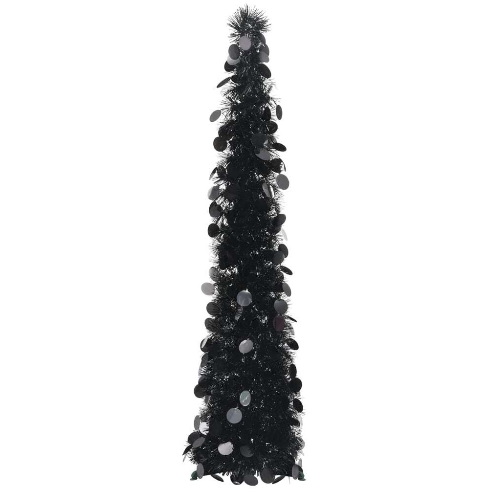 vidaXL Pop-up Artificial Christmas Tree Black 4 ft PET