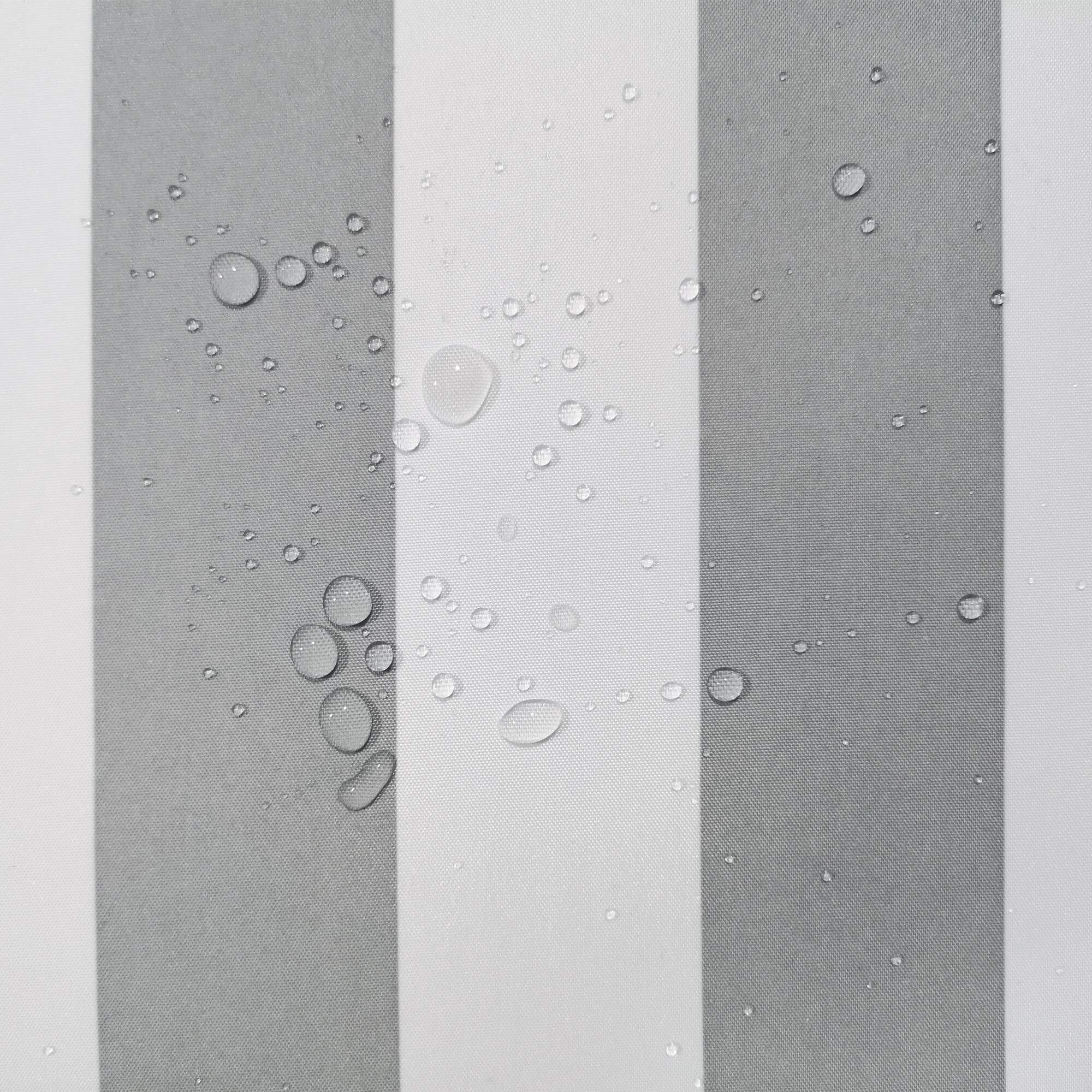 Seascapes Stripe Grommet Panel Pair each 50 x 108 in Alloy Grey