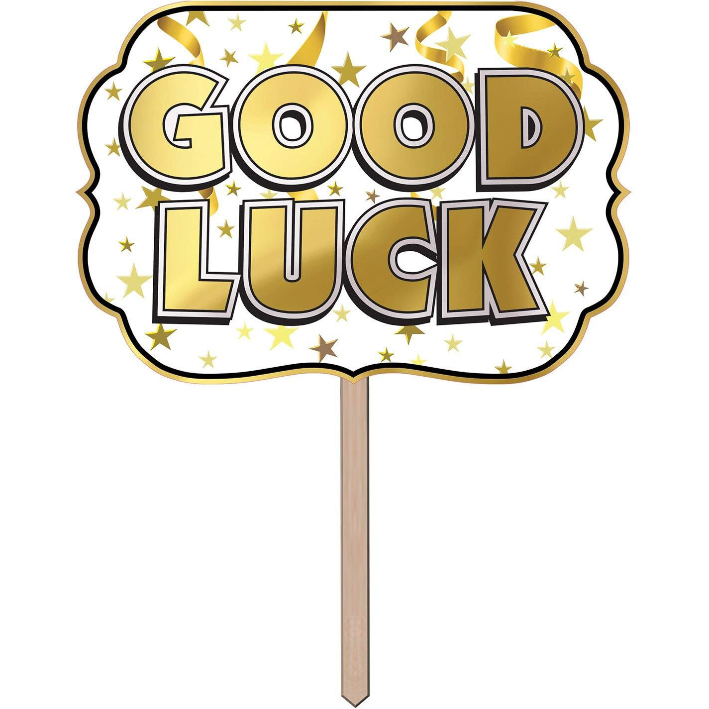 6-Pack Foil Good Luck Yard Signs Elegant, Durable, Weather-Resistant