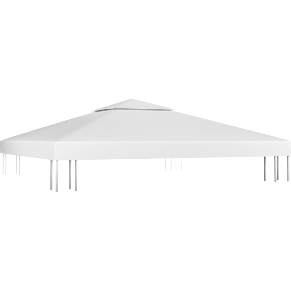 vidaXL 2-Tier Gazebo Top Cover 1 oz/ft 9.8'x9.8' White