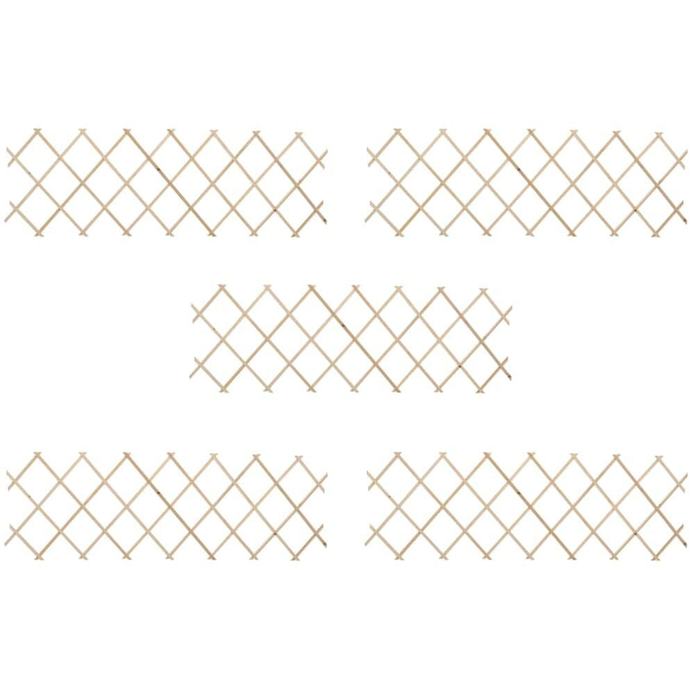 vidaXL Trellis Fences 5 pcs Firwood 70.9&quotx23.6"
