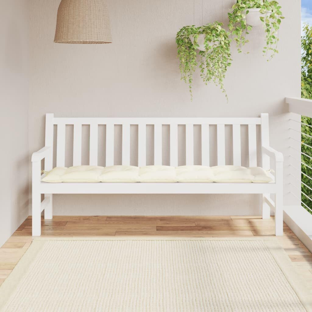 vidaXL Garden Bench Cushion Cream White 70.9&quotx19.7&quotx2.8" Fabric