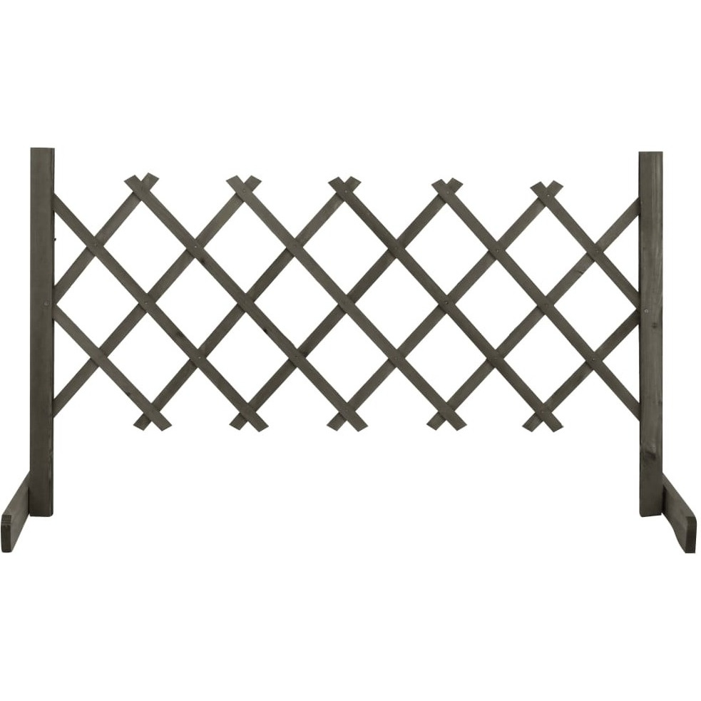 vidaXL Garden Trellis Fence Gray 47.2&quotx23.6" Solid Firwood