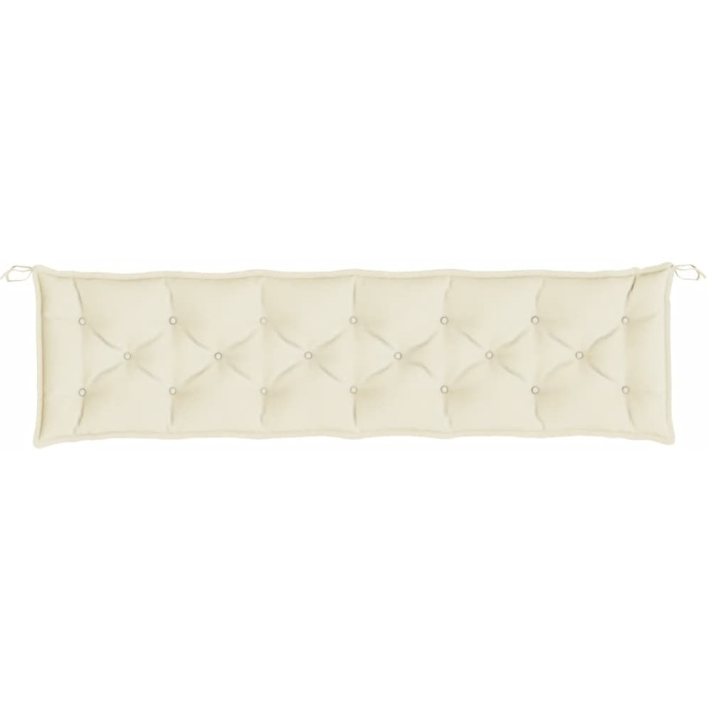 vidaXL Garden Bench Cushion Cream White 78.7&quotx19.7&quotx2.8" Fabric