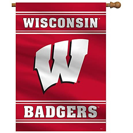 Wisconsin Badgers Banner 28x40 House Flag Style 2 Sided CO