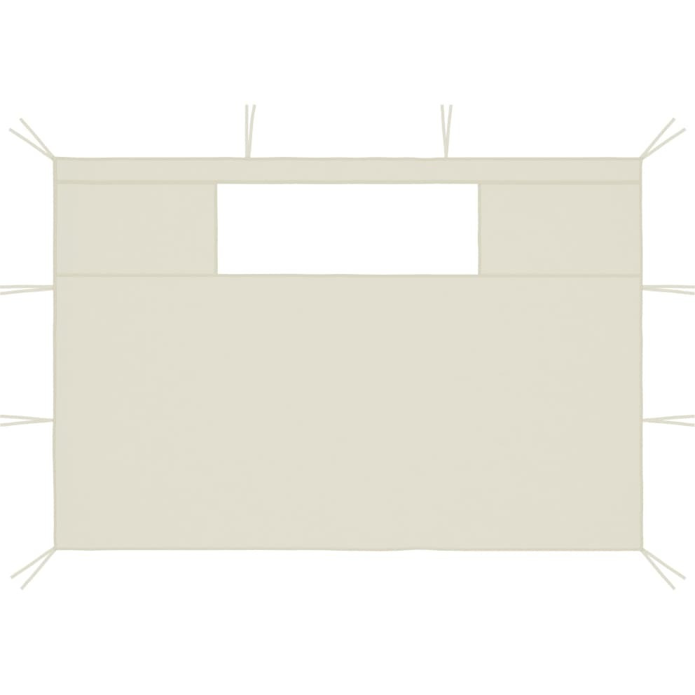 vidaXL Gazebo Sidewalls with Windows 2 pcs Cream