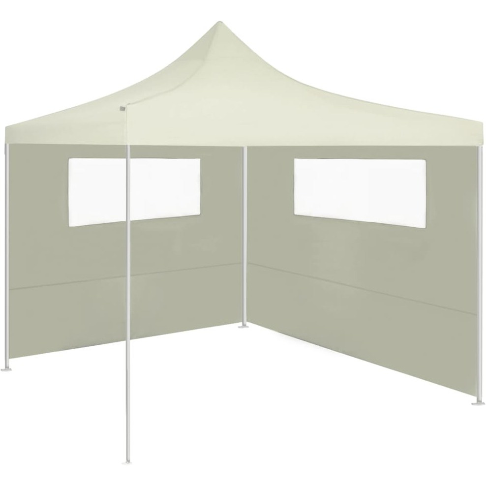 vidaXL Gazebo Sidewalls with Windows 2 pcs Cream