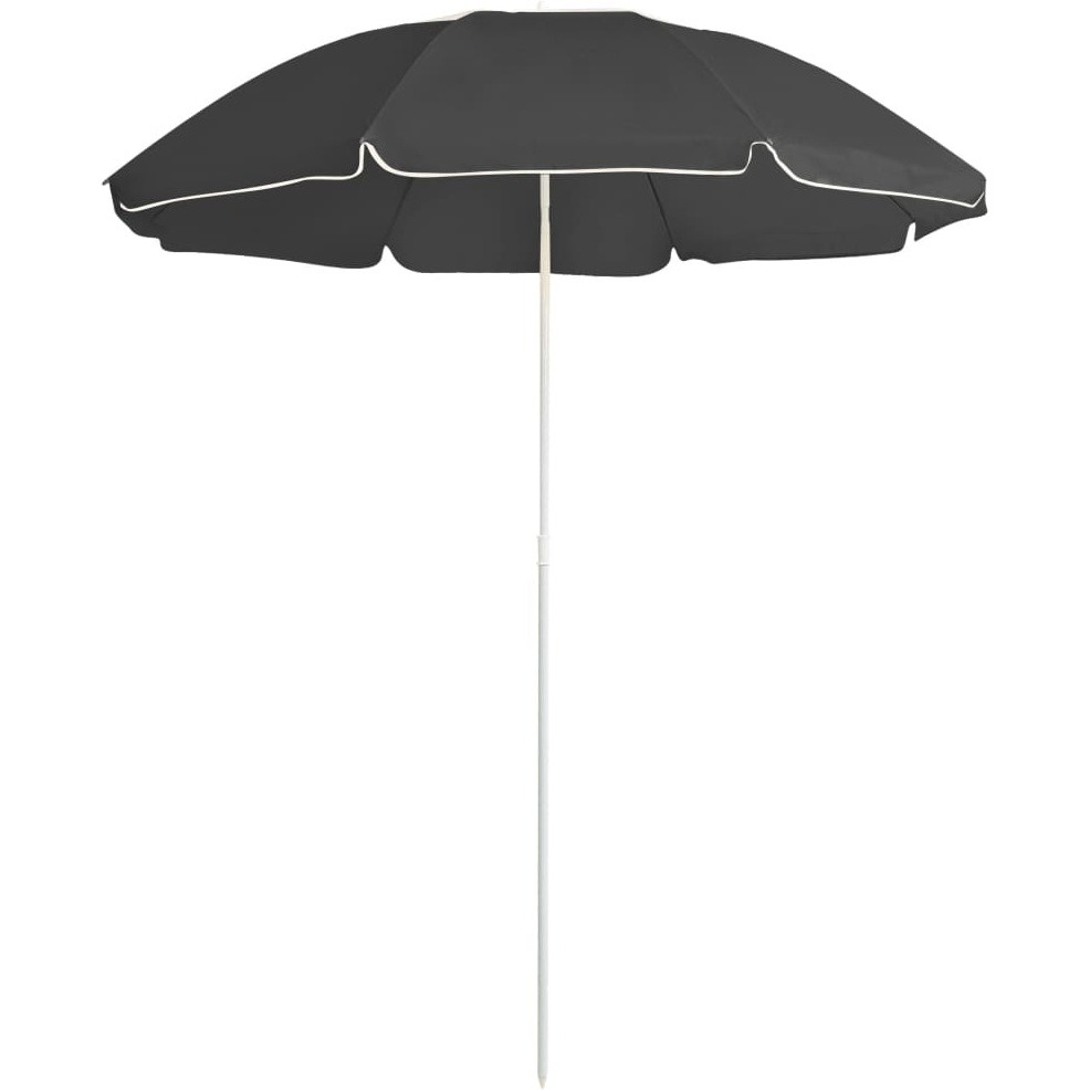 vidaXL Outdoor Parasol with Steel Pole Anthracite 70.9"