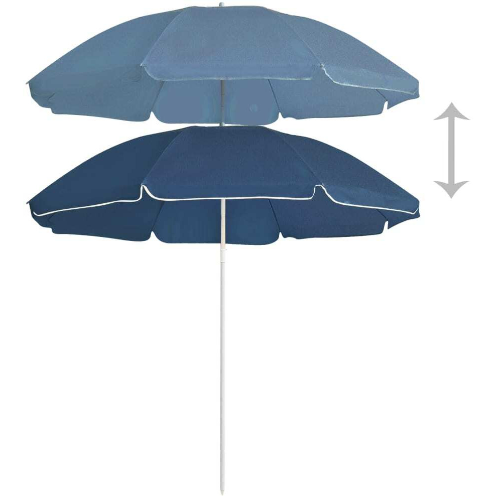 vidaXL Outdoor Parasol with Steel Pole Blue 70.9"