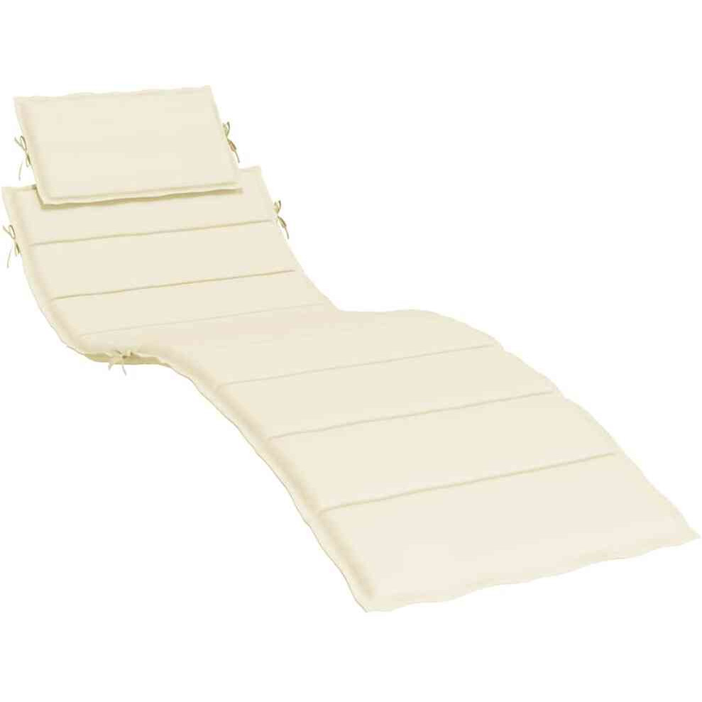 vidaXL Sun Lounger Cushion Cream 73.2&quotx22.8&quotx1.2"