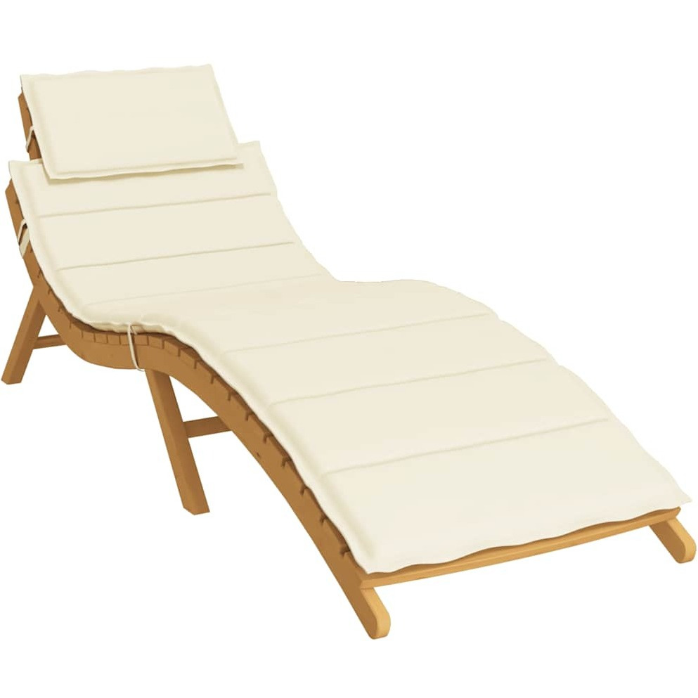 vidaXL Sun Lounger Cushion Cream 73.2&quotx22.8&quotx1.2"