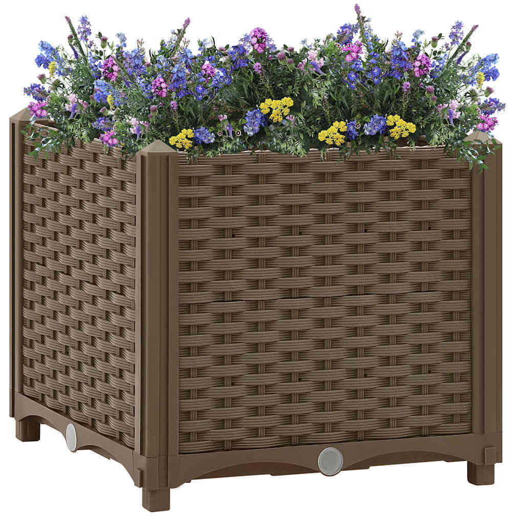 vidaXL Raised Bed 15.7&quotx15.7&quotx15" Polypropylene