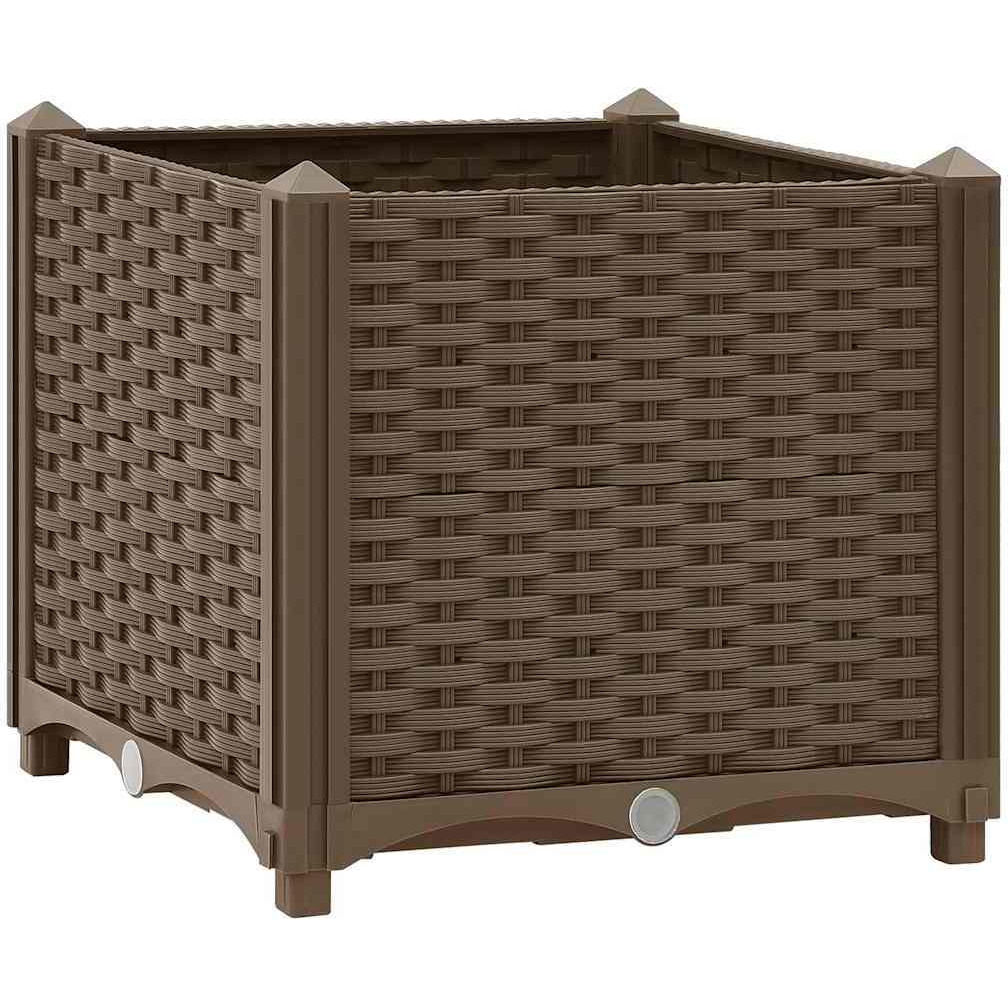 vidaXL Raised Bed 15.7&quotx15.7&quotx15" Polypropylene